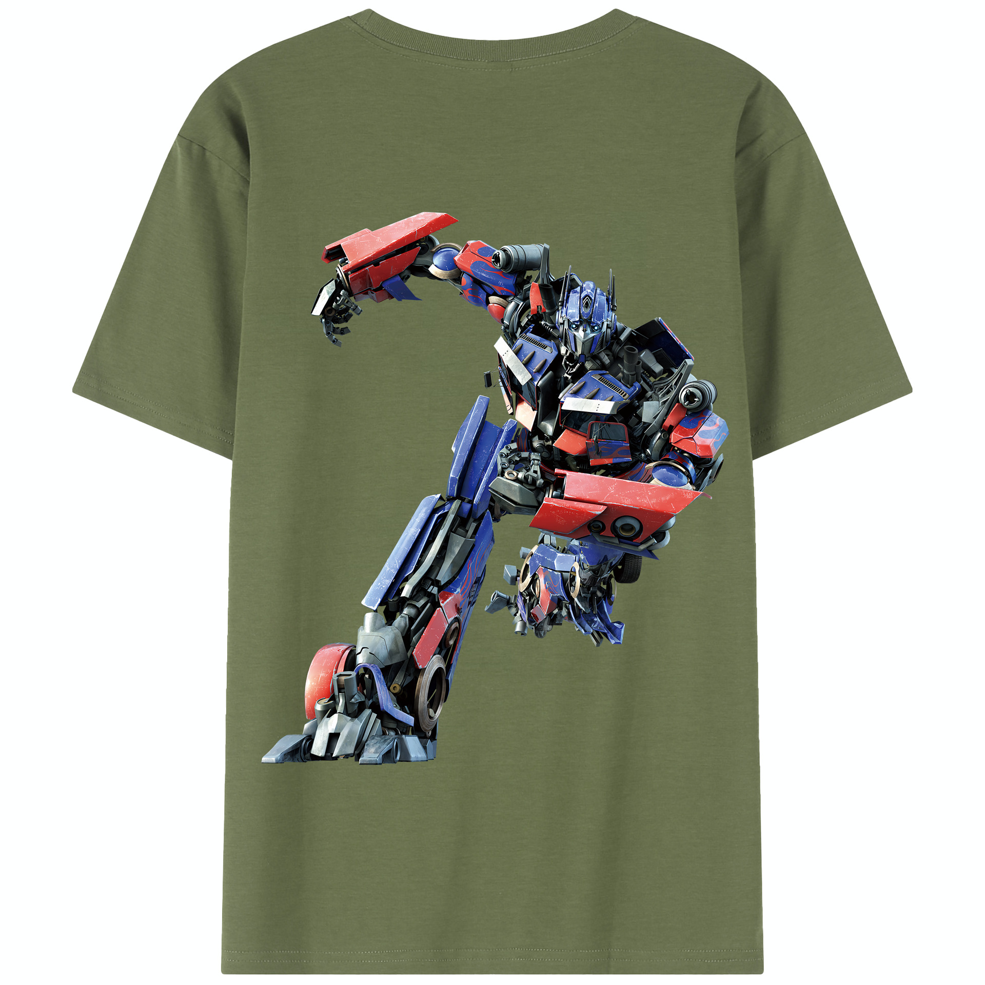 （画像用） Transformers トランスフォーマー 綿100％半袖Tシャツ（背面プリント）